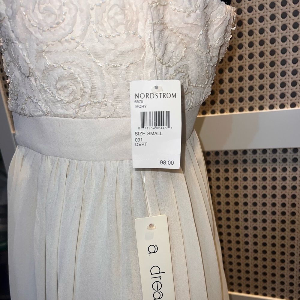 Nordstrom Cream Embellished Gown